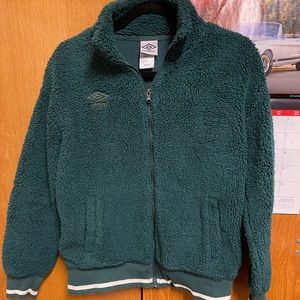 Umbro Faux Fur Bomber Track Jacket Size S Small